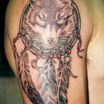 photo of wolf tattoo 27.11.2018 №308 - an example of a finished wolf tattoo - tattoovalue.net