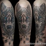 photo of wolf tattoo 27.11.2018 №319 - an example of a finished wolf tattoo - tattoovalue.net