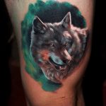 photo of wolf tattoo 27.11.2018 №332 - an example of a finished wolf tattoo - tattoovalue.net