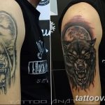 photo of wolf tattoo 27.11.2018 №335 - an example of a finished wolf tattoo - tattoovalue.net