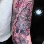 photo of wolf tattoo 27.11.2018 №337 - an example of a finished wolf tattoo - tattoovalue.net
