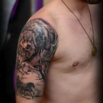 photo of wolf tattoo 27.11.2018 №352 - an example of a finished wolf tattoo - tattoovalue.net
