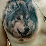 photo of wolf tattoo 27.11.2018 №353 - an example of a finished wolf tattoo - tattoovalue.net