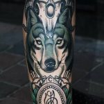 photo of wolf tattoo 27.11.2018 №356 - an example of a finished wolf tattoo - tattoovalue.net