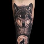 photo of wolf tattoo 27.11.2018 №357 - an example of a finished wolf tattoo - tattoovalue.net