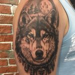 photo of wolf tattoo 27.11.2018 №367 - an example of a finished wolf tattoo - tattoovalue.net