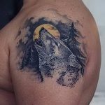 photo of wolf tattoo 27.11.2018 №370 - an example of a finished wolf tattoo - tattoovalue.net