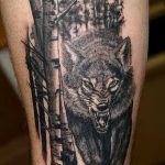 photo of wolf tattoo 27.11.2018 №375 - an example of a finished wolf tattoo - tattoovalue.net