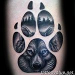 photo of wolf tattoo 27.11.2018 №376 - an example of a finished wolf tattoo - tattoovalue.net