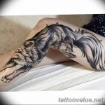 photo of wolf tattoo 27.11.2018 №379 - an example of a finished wolf tattoo - tattoovalue.net