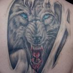 photo of wolf tattoo 27.11.2018 №383 - an example of a finished wolf tattoo - tattoovalue.net