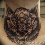 photo of wolf tattoo 27.11.2018 №385 - an example of a finished wolf tattoo - tattoovalue.net