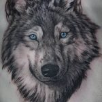 photo of wolf tattoo 27.11.2018 №392 - an example of a finished wolf tattoo - tattoovalue.net