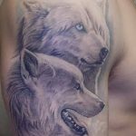 photo of wolf tattoo 27.11.2018 №396 - an example of a finished wolf tattoo - tattoovalue.net