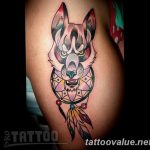 photo of wolf tattoo 27.11.2018 №398 - an example of a finished wolf tattoo - tattoovalue.net