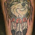 photo of wolf tattoo 27.11.2018 №414 - an example of a finished wolf tattoo - tattoovalue.net