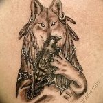 photo of wolf tattoo 27.11.2018 №421 - an example of a finished wolf tattoo - tattoovalue.net