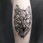 photo of wolf tattoo 27.11.2018 №422 - an example of a finished wolf tattoo - tattoovalue.net