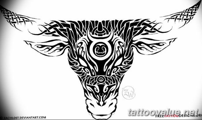 photo tattoo bull 13.11.2018 №103 - original drawing example - tattoovalue.net