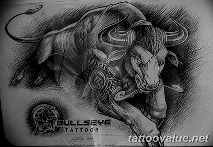photo tattoo bull 13.11.2018 №162 - original drawing example - tattoovalue.net