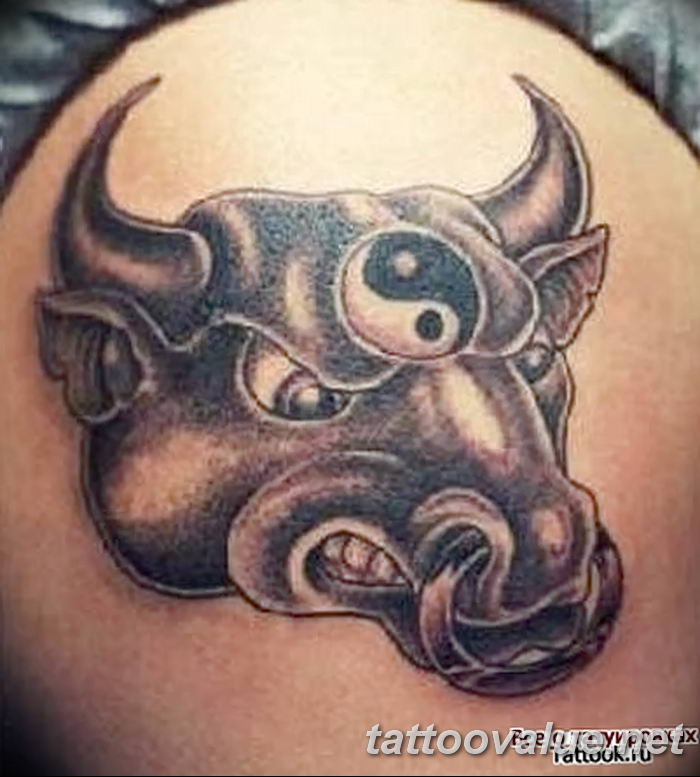 photo tattoo bull 13.11.2018 №167 - original drawing example - tattoovalue.net