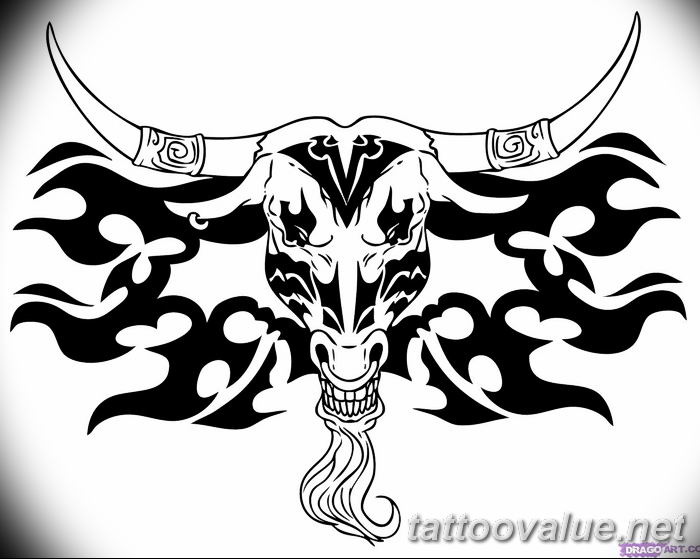 photo tattoo bull 13.11.2018 №224 - original drawing example - tattoovalue.net
