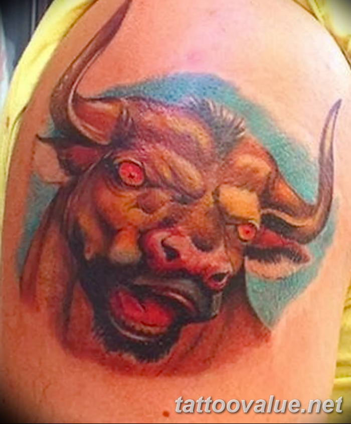 photo tattoo bull 13.11.2018 №271 - original drawing example - tattoovalue.net