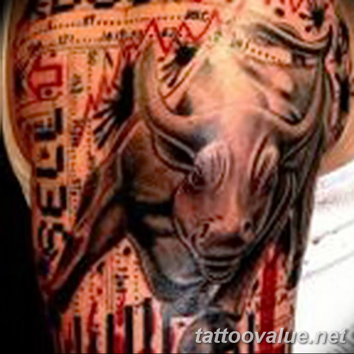 photo tattoo bull 13.11.2018 №285 - original drawing example - tattoovalue.net