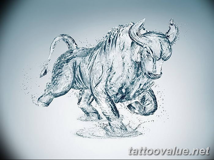 photo tattoo bull 13.11.2018 №328 - original drawing example - tattoovalue.net