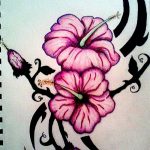 photo tattoo hibiscus 29.11.2018 №006 - flower hibiscus tattoo drawing - tattoovalue.net