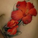 photo tattoo hibiscus 29.11.2018 №039 - flower hibiscus tattoo drawing - tattoovalue.net
