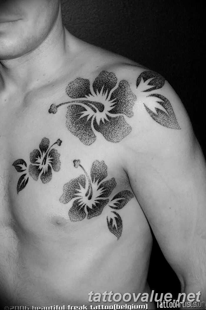 93 Classic Hibiscus Flower Tattoos On Shoulder