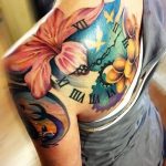 photo tattoo hibiscus 29.11.2018 №008 - flower hibiscus tattoo drawing - tattoovalue.net