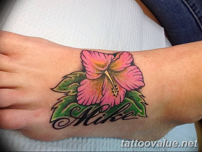 photo tattoo hibiscus 29.11.2018 №010 - flower hibiscus tattoo drawing - tattoovalue.net