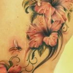 photo tattoo hibiscus 29.11.2018 №028 - flower hibiscus tattoo drawing - tattoovalue.net