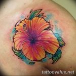 photo tattoo hibiscus 29.11.2018 №035 - flower hibiscus tattoo drawing - tattoovalue.net