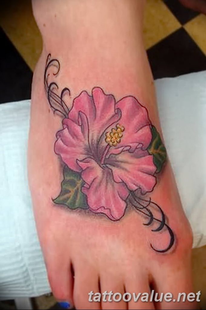 photo tattoo hibiscus 29.11.2018 №038 flower hibiscus tattoo drawing