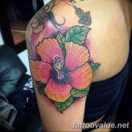 photo tattoo hibiscus 29.11.2018 №047 - flower hibiscus tattoo drawing - tattoovalue.net