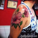 photo tattoo hibiscus 29.11.2018 №057 - flower hibiscus tattoo drawing - tattoovalue.net