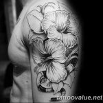 photo tattoo hibiscus 29.11.2018 №060 - flower hibiscus tattoo drawing - tattoovalue.net