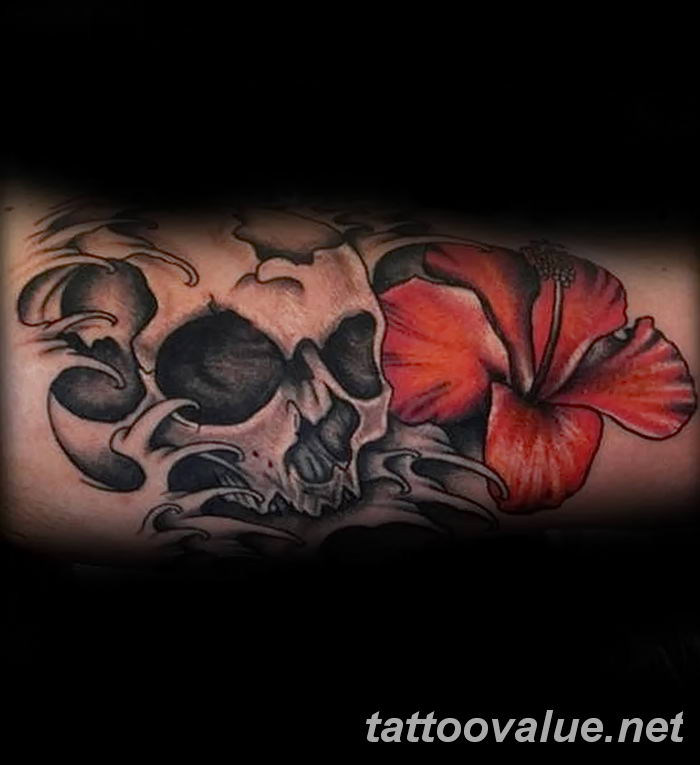 photo tattoo hibiscus 29.11.2018 №069 - flower hibiscus tattoo drawing - tattoovalue.net