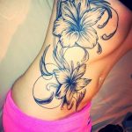 photo tattoo hibiscus 29.11.2018 №093 - flower hibiscus tattoo drawing - tattoovalue.net