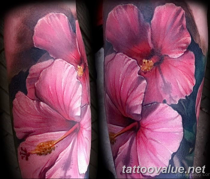 photo tattoo hibiscus 29.11.2018 №108 - flower hibiscus tattoo drawing - tattoovalue.net