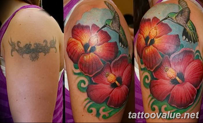photo tattoo hibiscus 29.11.2018 №144 - flower hibiscus tattoo drawing - tattoovalue.net