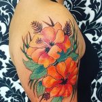 photo tattoo hibiscus 29.11.2018 №189 - flower hibiscus tattoo drawing - tattoovalue.net