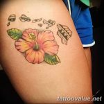 photo tattoo hibiscus 29.11.2018 №200 - flower hibiscus tattoo drawing - tattoovalue.net