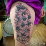 photo tattoo hibiscus 29.11.2018 №201 - flower hibiscus tattoo drawing - tattoovalue.net