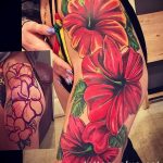 photo tattoo hibiscus 29.11.2018 №218 - flower hibiscus tattoo drawing - tattoovalue.net
