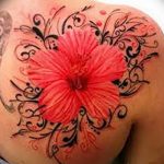 photo tattoo hibiscus 29.11.2018 №224 - flower hibiscus tattoo drawing - tattoovalue.net