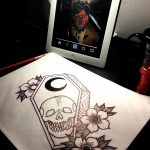 photo tattoo coffin 29.12.2018 №284 - drawing a coffin tattoo - tattoovalue.net